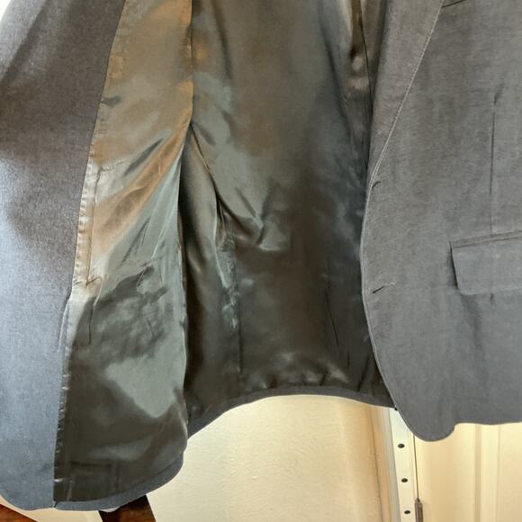 Abercrombie & Fitch Men’s Stretch Blazer Suit Jacket Black Single Breasted Large - Picture 5 of 15